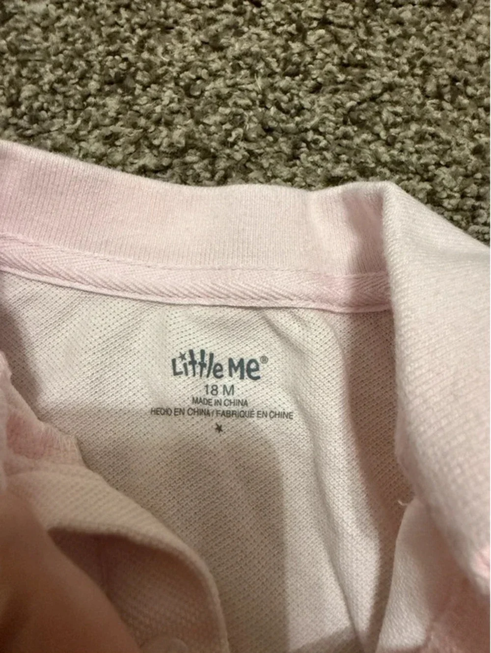 Little Me Baby Girls 18M Pink Sailboat Polo Dress Embroidered Nautical Ruffle